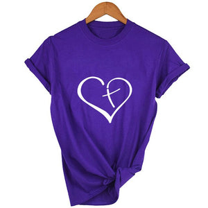 Love of Christ Heart Jesus Short Sleeve WomenT-Shirt