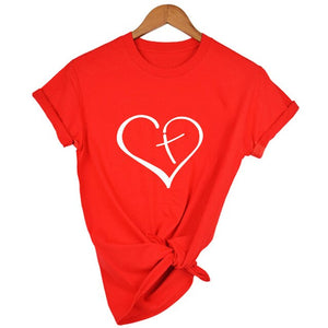 Love of Christ Heart Jesus Short Sleeve WomenT-Shirt