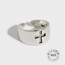 Load image into Gallery viewer, 925 Sterling Silver Vintage Faith Cross Ring