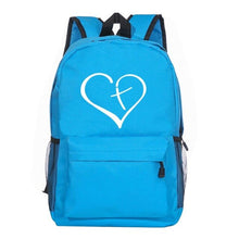 Load image into Gallery viewer, Christian Travel Backpacks -  Multiple Print - Jesus - Cross - Love - Heart