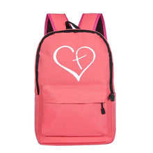 Load image into Gallery viewer, Christian Travel Backpacks -  Multiple Print - Jesus - Cross - Love - Heart