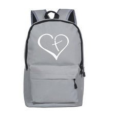 Load image into Gallery viewer, Christian Travel Backpacks -  Multiple Print - Jesus - Cross - Love - Heart