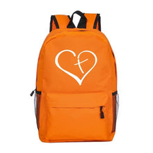 Load image into Gallery viewer, Christian Travel Backpacks -  Multiple Print - Jesus - Cross - Love - Heart