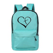 Load image into Gallery viewer, Christian Travel Backpacks -  Multiple Print - Jesus - Cross - Love - Heart