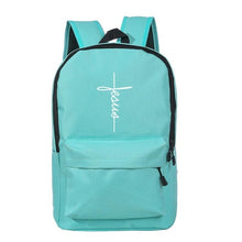 Load image into Gallery viewer, Christian Travel Backpacks -  Multiple Print - Jesus - Cross - Love - Heart