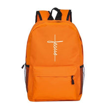 Load image into Gallery viewer, Christian Travel Backpacks -  Multiple Print - Jesus - Cross - Love - Heart