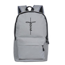 Load image into Gallery viewer, Christian Travel Backpacks -  Multiple Print - Jesus - Cross - Love - Heart