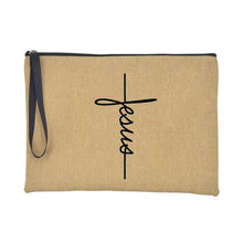 Load image into Gallery viewer, Christian Faith Jesus Print Accessories/Makeup/Cosmetic Tote Travel Bag