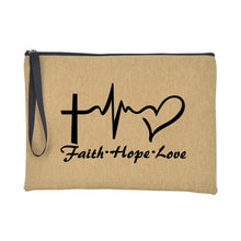 Load image into Gallery viewer, Christian Faith Jesus Print Accessories/Makeup/Cosmetic Tote Travel Bag