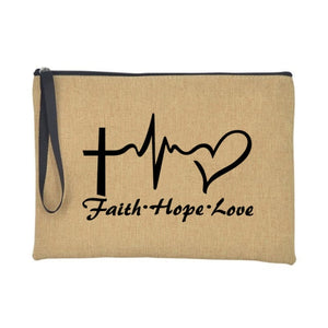 Christian Faith Jesus Print Accessories/Makeup/Cosmetic Tote Travel Bag