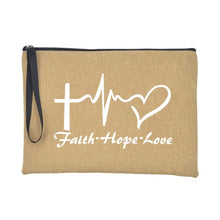 Load image into Gallery viewer, Christian Faith Jesus Print Accessories/Makeup/Cosmetic Tote Travel Bag