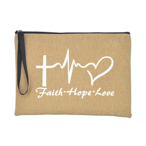 Christian Faith Jesus Print Accessories/Makeup/Cosmetic Tote Travel Bag