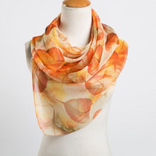 Load image into Gallery viewer, Women&#39;s Neelambari Leaf Print Gorgette Scarf