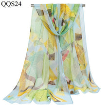 Load image into Gallery viewer, Women&#39;s Neelambari Leaf Print Gorgette Scarf