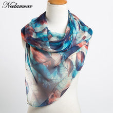 Load image into Gallery viewer, Women&#39;s Neelambari Leaf Print Gorgette Scarf